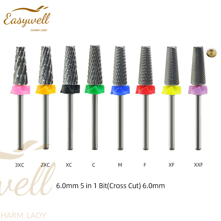 6.0mm 5 in 1 Bit(Cross Cut) 6.0mm nail drill bit carbide drill bits for nails
