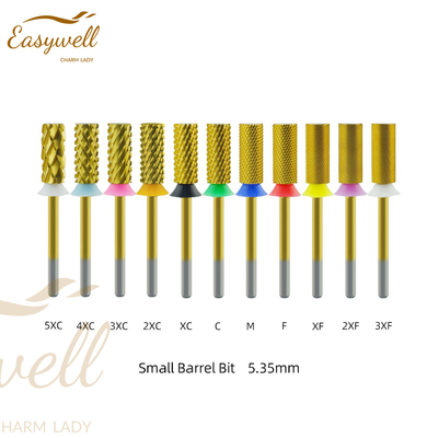 Carbide Small Barrel Bit 5.35mm Electric Nail File Drill Bits For Nail Manicure Tungsten 
