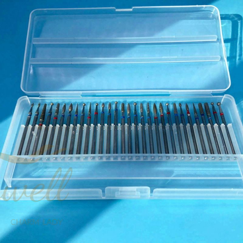 Set 30 Types Diamond Brit Rotate Burr Milling Metal Bits For Electric
