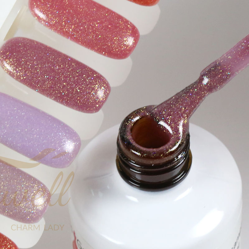 Easywell 15ml 3655-RYJ Professional manufacturer uv led soak off glitter nail gel polish 