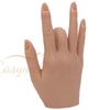 Easywell Silicone manicure practice hand model with joints bendable matching nail piece practice prosthetic hand model silicone（100 nails）