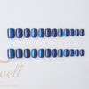 Easywell 30 pcs manufacture and wholesale high quality artificial nails full coverage red cat eye style nail press nails
