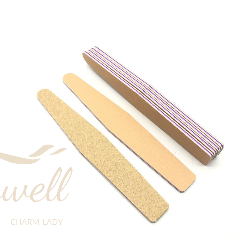European high-grade sandpaper pale yellow double-sided washed diamond-shaped EVA adhesive plate nail file sanding strip | Double Side Nail Care Buffing Nail Art Pedicure Manicure Tools