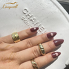 Custom New Trendy Pink Long Ballerina Black White Swirl Press On Nails Tips Artificial Fingernails Acrylic Strong Nails