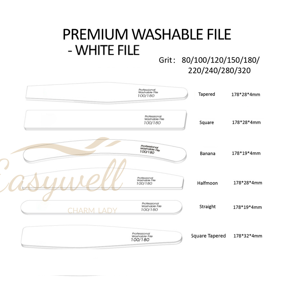 Professional 80# to 320# Double Side OEM Custom Printed Logo Washable Nail File