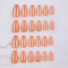 Easywell 28 pieces wholesale OEM design artificial nails Shiny orange false nails