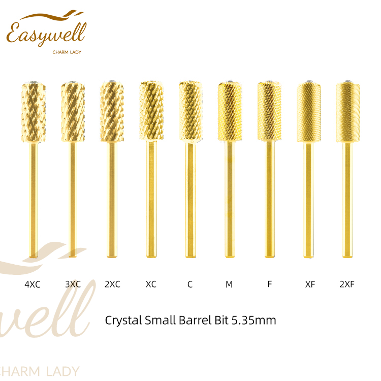Crystal Small Barrel Bit 5.35mm Remove Acrylic Gel Manicure Buff Shine Multiple Function OEM factory 