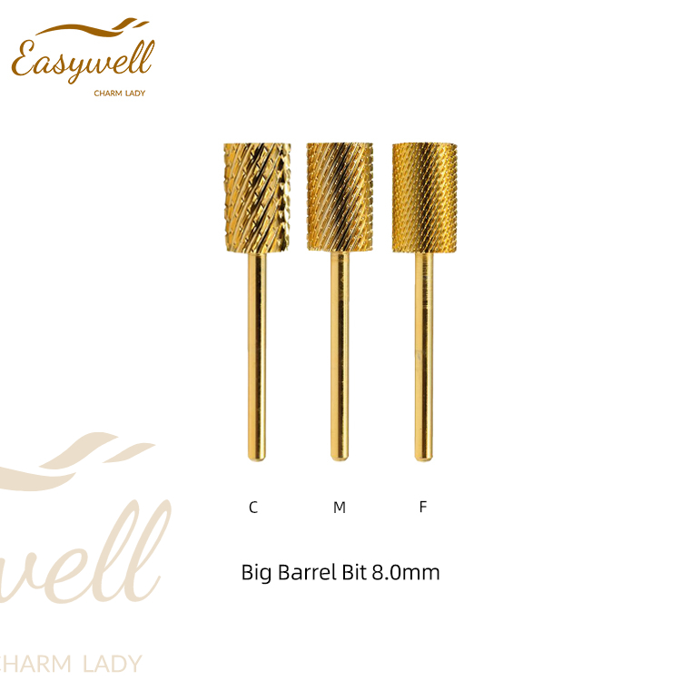 Carbide Super Big Barrel Bit 9.5mm Electric Nail File Drill Bits For Nail Manicure Tungsten 